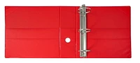 Pen + Gear 3" Deluxe View Vinyl Binder, O-Ring, RED