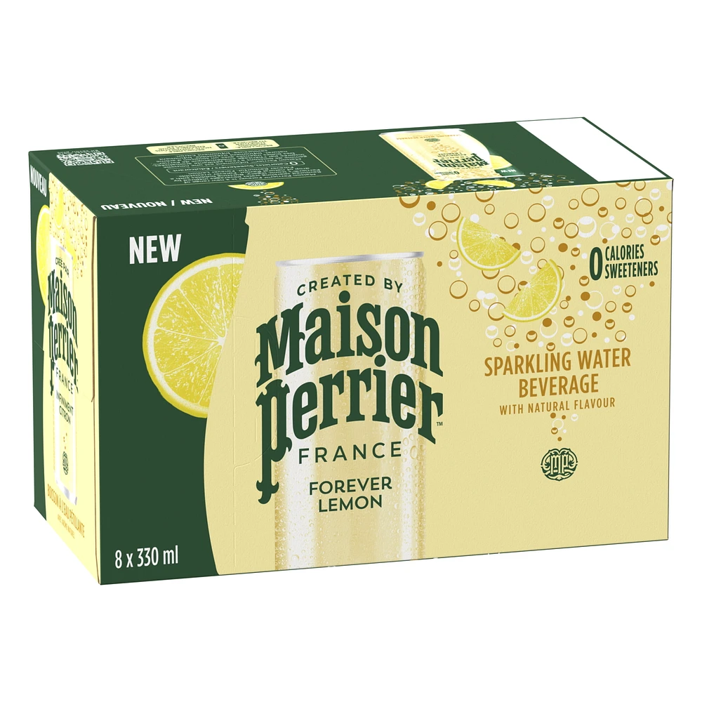 Maison Perrier Infiniment Citron, boisson à l’eau pétillante, arôme naturel de citron, sans calorie, sans édulcorant, sans sodium, recueillie et embouteillée en France 2.6 L