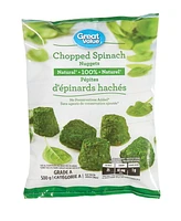 Great Value Natural Chopped Spinach Nuggets, 500 g