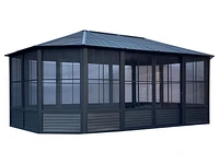 Florence Solarium Metal Roof 12'x18' Black