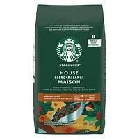 STARBUCKS House Blend Medium Roast Whole Bean Coffee