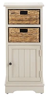 Safavieh Connery Solid Nautical 2 Wicker Basket Storage Cabinet