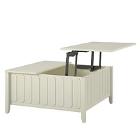 Table basse à plateau relevable Her Majesty de Novogratz, blanche