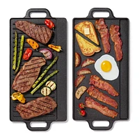 Starfrit The Rock Cast Iron Reversible Grill/Griddle, 16.5 x 9" (42 x 23 cm)