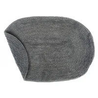 Reversible Cotton Ovale Couleur Solide Tapis De Bain (16 X 24) (Gray) - Set of 2