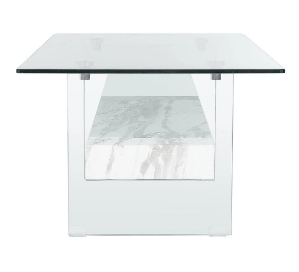 Safavieh Kayley Retro 2 Tier Glass Coffee Table