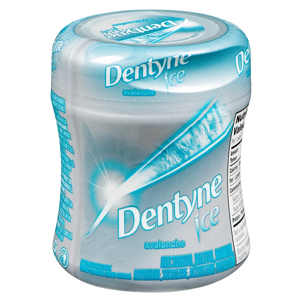 Dentyne Ice Avalanche, Sugar Free Gum, 1 bottle (60 pieces)