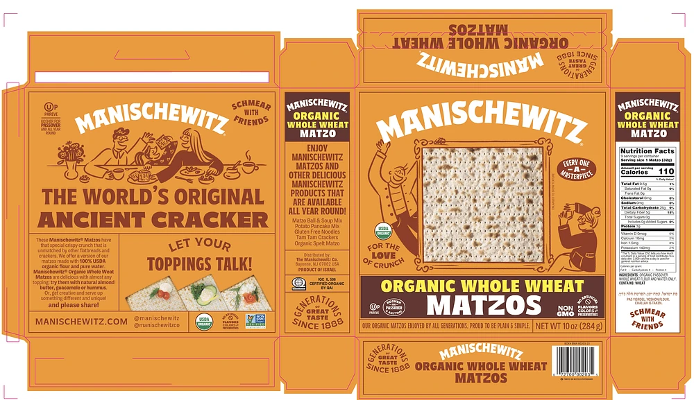 Manischewitz - Organic Matzo - Case Of 12 - 10 Oz