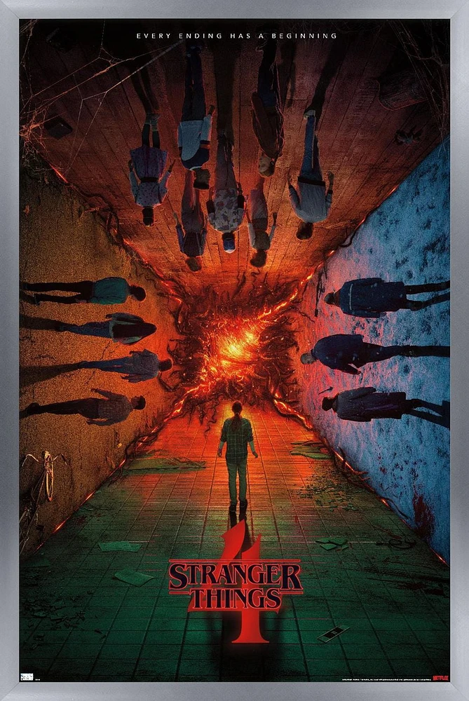 Netflix Stranger Things: Season 4 - Group Teaser One Sheet Wall Poster, 22.375" x 34"