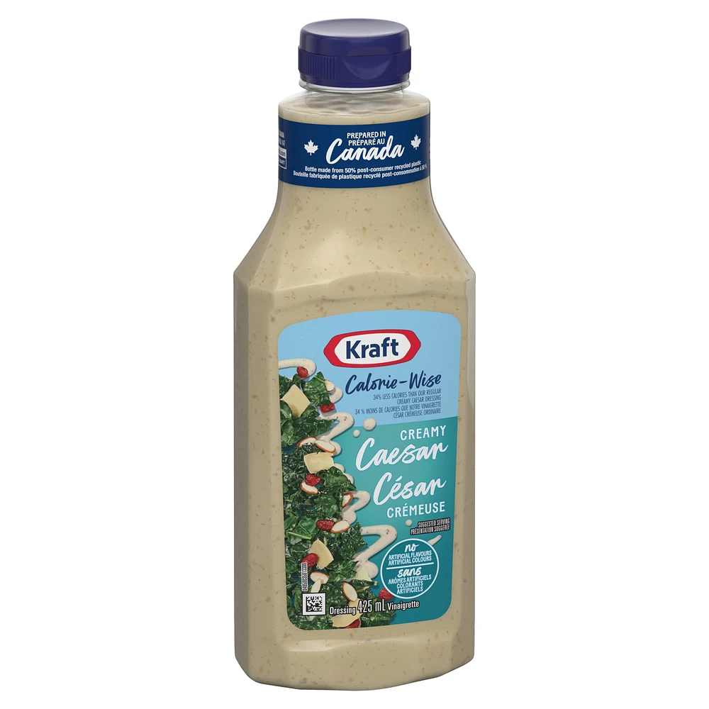 Kraft Calorie-Wise Creamy Caesar Salad Dressing, 425 mL Bottle