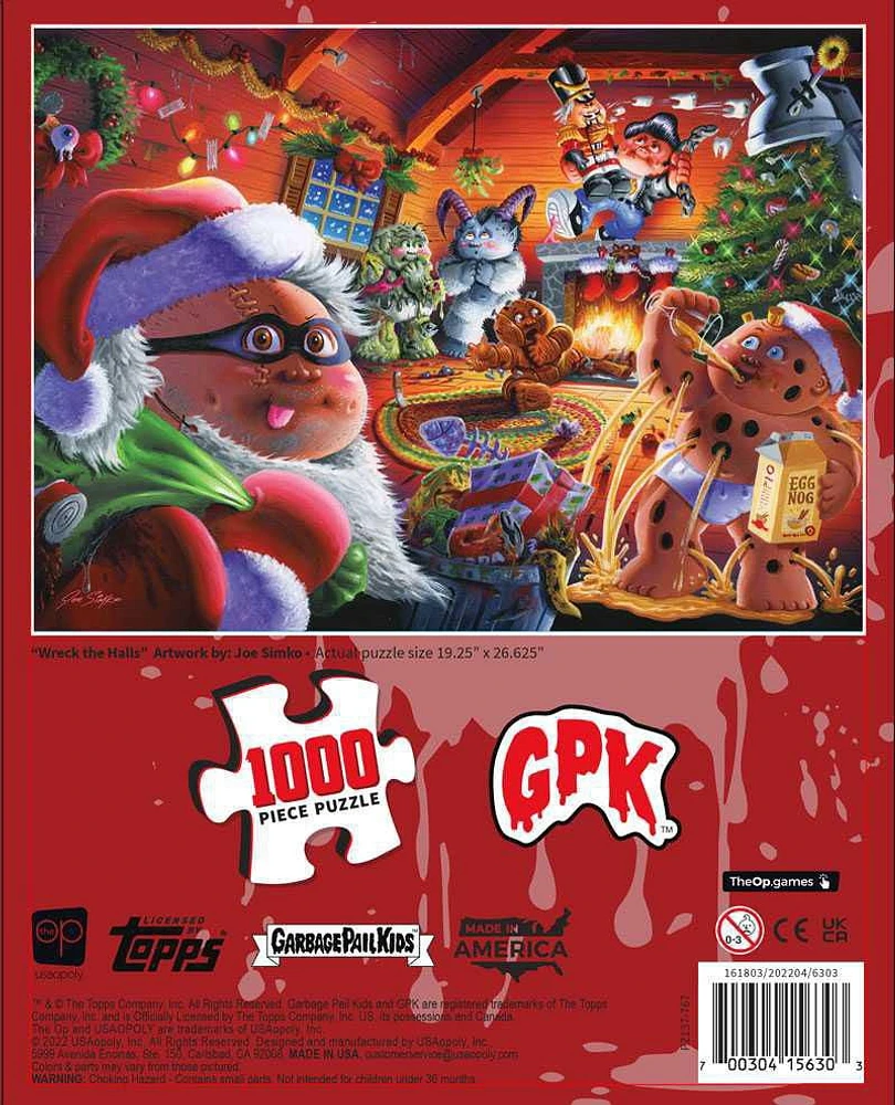 USAopoly Garbage Pail Kids “Wreck The Halls” 1000 Piece Puzzle