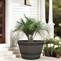 Whiskey Barrel Planter, Decorative Planter