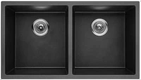 American Imaginations AI- pouces Évier de cuisine composé de granit noir approuvé par CSA W avec finition composée de granit et calibre 16