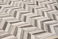 ECARPETGALLERY 5'2" x 8'0" Transitional Río Handmade Area Rug for Living Room, Dining Room and Bedroom in Grey