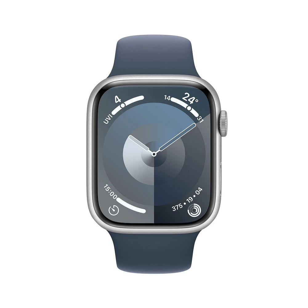 Apple Watch Série 9 GPS Clairement brillante.
