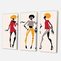 Designart Silhouettes de femmes afro-américaines I Art mural sur toile