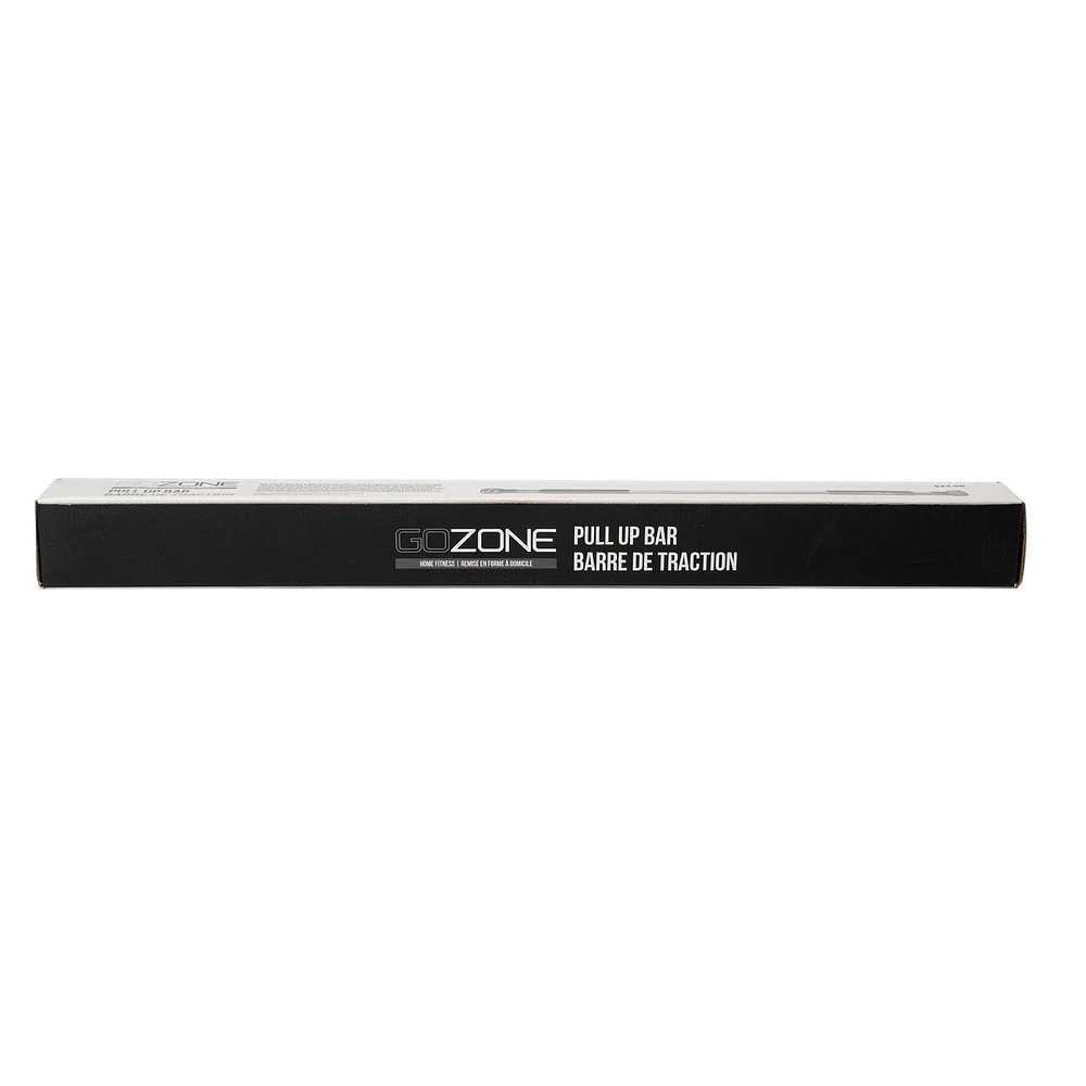 GoZone Pull-Up Bar – Silver/Black, Non-slip hand grips