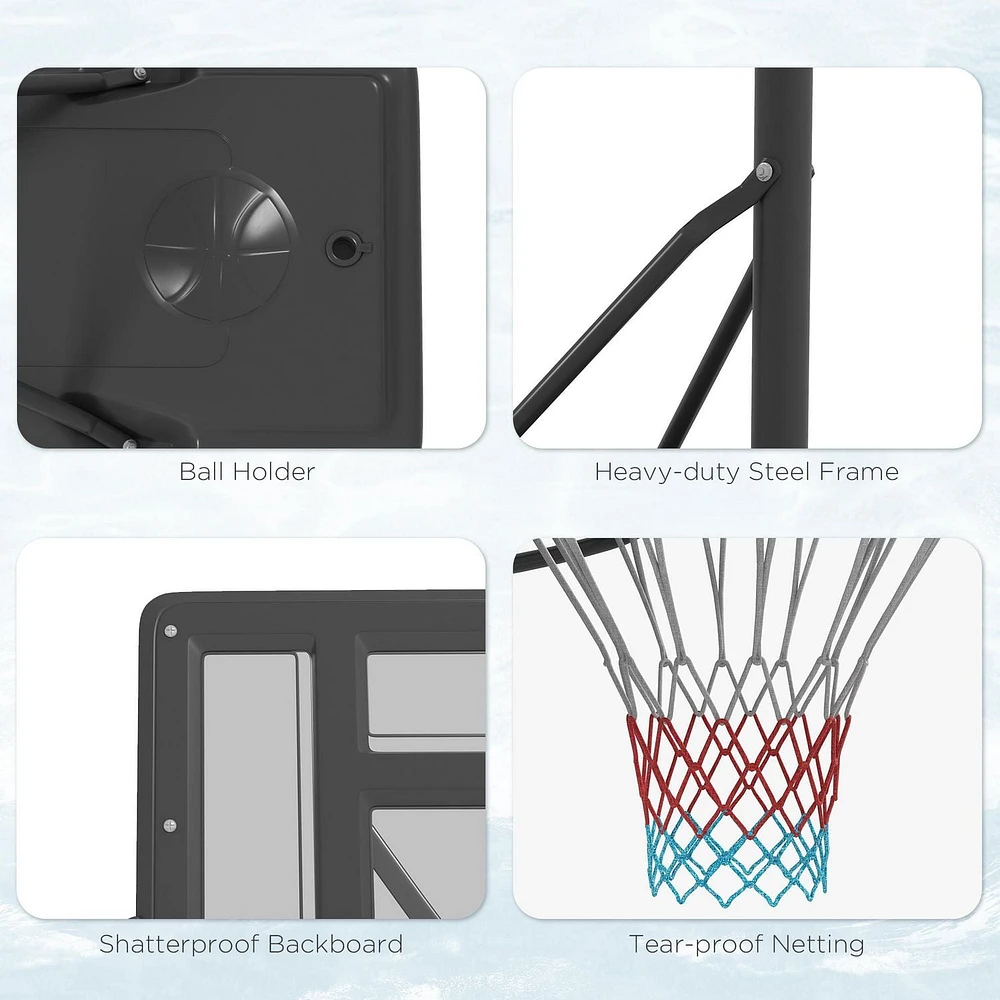 Soozier Cerceau de basket-ball portable, pour la piscine ou l'arrière-cour, pour les jeunes et les adultes