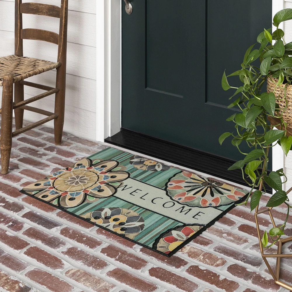 Mainstays Beinvenue Medaillon 18" x 30" Tapis Paillasson, 33,8 cm x 61 cm