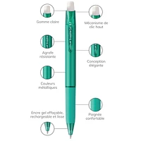 uniball™ Erasable Gel Retractable Pens, Medium Point (0.7mm), Business Colours, 4 Pack, Erasable Gel Pens