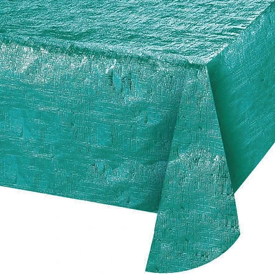 Iridescent Teal Lagoon Paper Tablecloth
