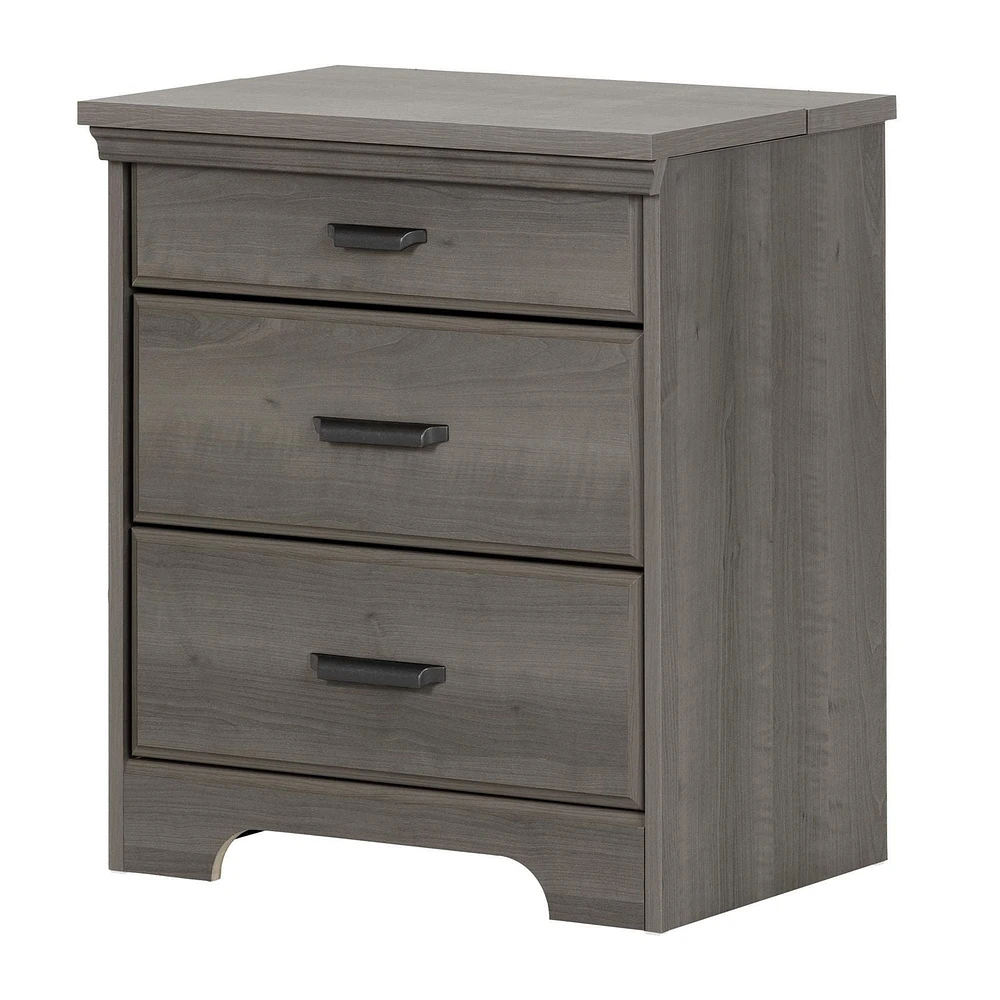 Meubles South Shore, collection Versa, Table de nuit avec station de chargement