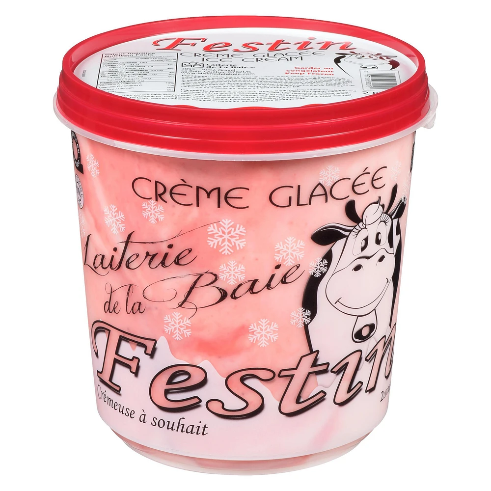 FESTIN STRAWBERRY ICE CREAM, Strawberry Festin. 2 L. Made in Canada.