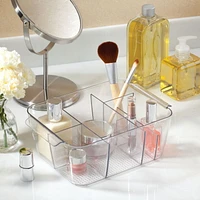 Fourre-tout d'organiseur transparent de cosmétiques compartimenté de Mainstays 1 fourre-tout d'organiseur à cosmétique
