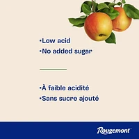 Jus de pomme doux sans sucre ajouté à faible acidité Rougemont 2L