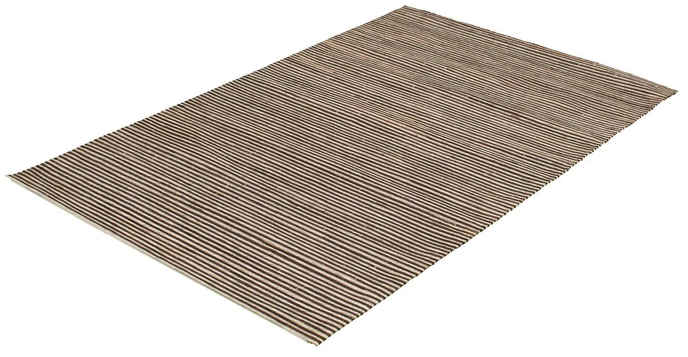 ECARPETGALLERY 5'3" x 7'7" Contemporary Cowhide Patchwork Handmade Area Rug for Living Room, Dining Room and Bedroom in Brown