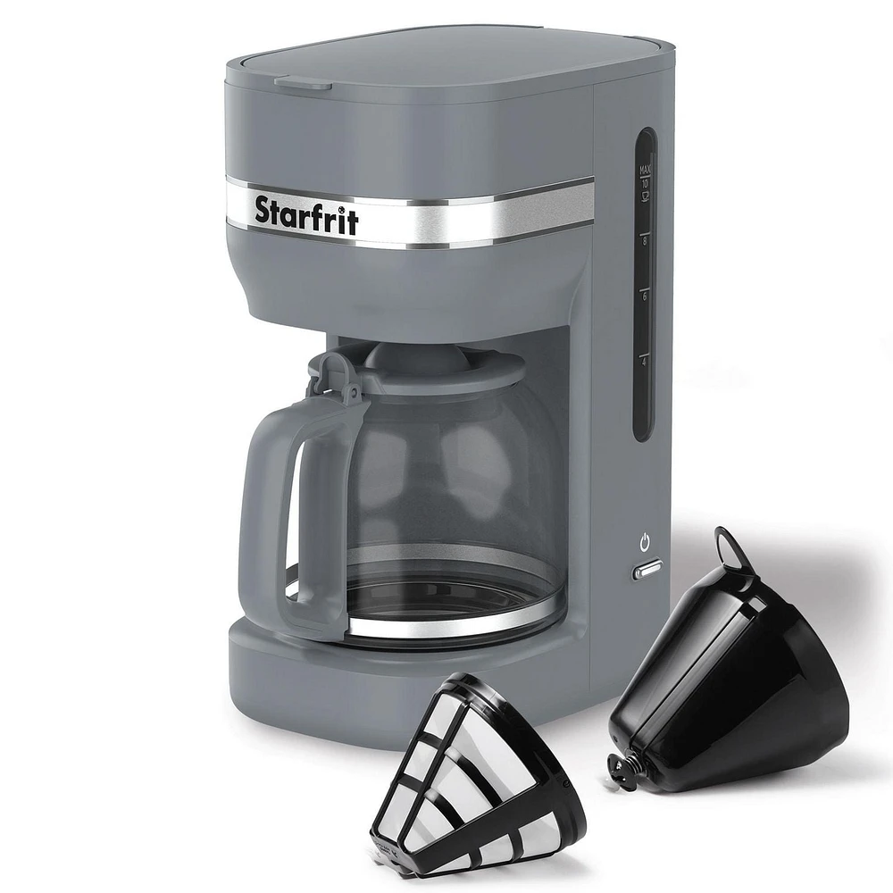 Starfrit Cafetière de 10 tasses - gris