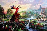 Ceaco: Thomas Kinkade - Disney Dreams Collection (Fantasia, Lady & the Tramp, Winnie the Pooh, Tangled) 4-in-1 Puzzle Set