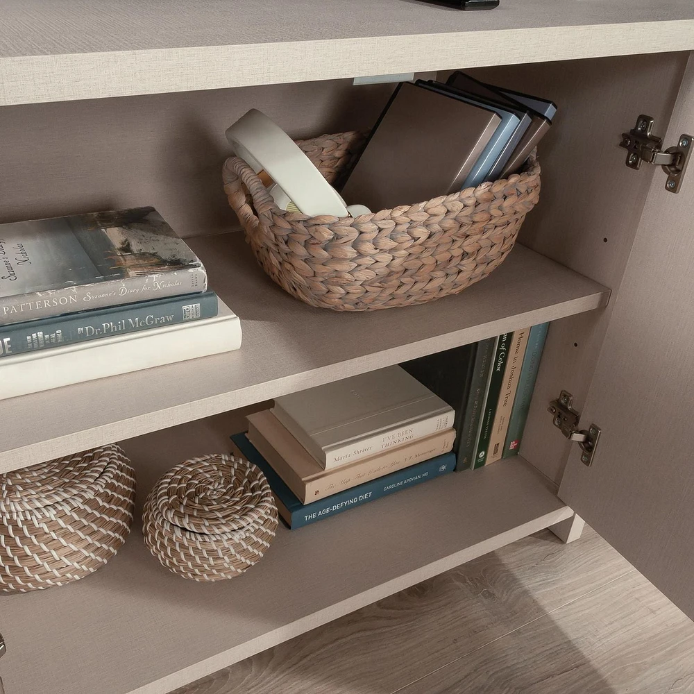 Sauder La Collection Grand Coast Crédence, Finition Dove Linen, 433603