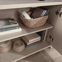 Sauder La Collection Grand Coast Crédence, Finition Dove Linen, 433603