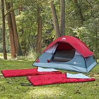 Ozark Trail Combo Camping 3 pièces, 2 sacs de couchage, capacité maximale : 3 personnes, type de produit : tentes dôme dimensions : 7 pi H x 6 pi W x 42 po H