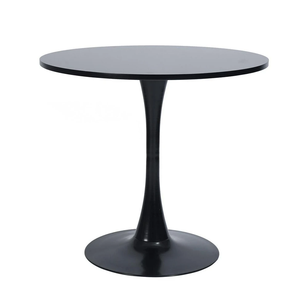 Ensemble de salle à manger 3 pièces Homy Casa avec table ronde et chaises rembourrées pour petites cuisines ou appartements