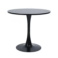 Ensemble de salle à manger 3 pièces Homy Casa avec table ronde et chaises rembourrées pour petites cuisines ou appartements