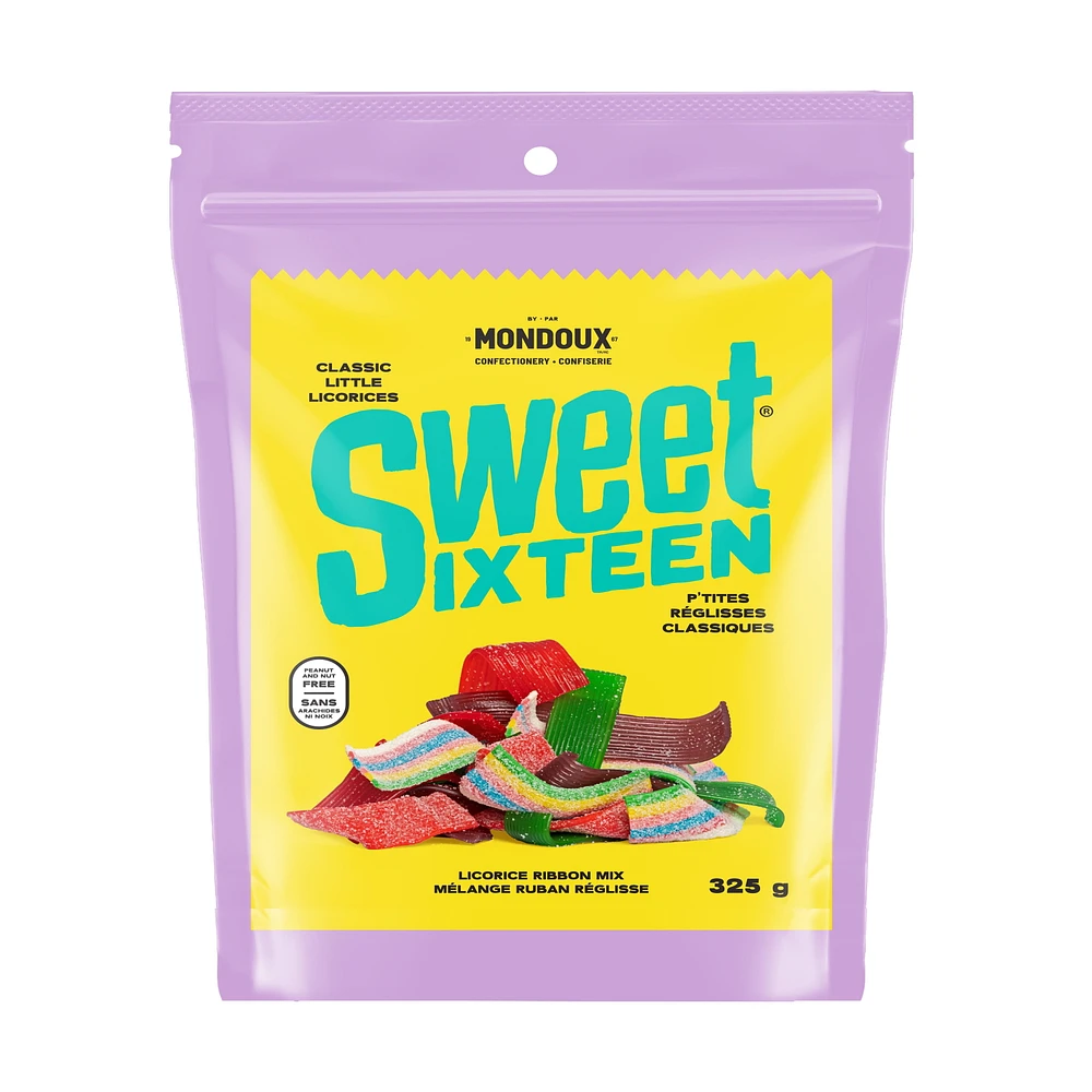 Sweet Sixteen Licorice Ribbon Mix, Bag of 325g, Sweet Sixteen Licorice & Ribbon Mix Candy - 325g format