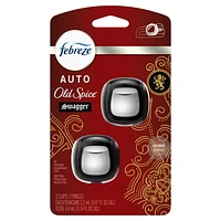 Assainisseur d’air sous forme de pince pour bouche d’air Febreze AUTO, parfum Old Spice Swagger 4.4ML, paquet de 2