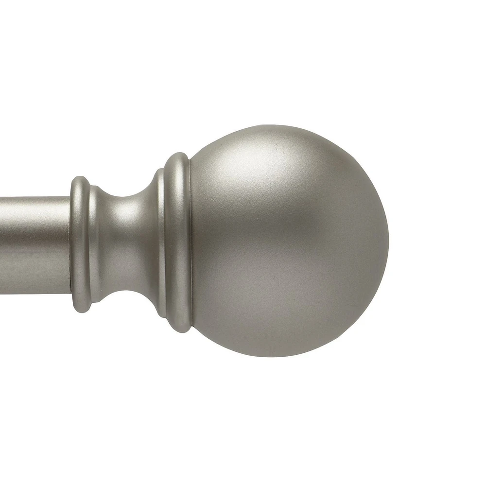ENSEMBLE DE TRINGLE À RIDEAUX HOMETRENDS FINI NICKEL – DIAMÈTRE DE 1" ET LONGUEUR DE 66" À 120"