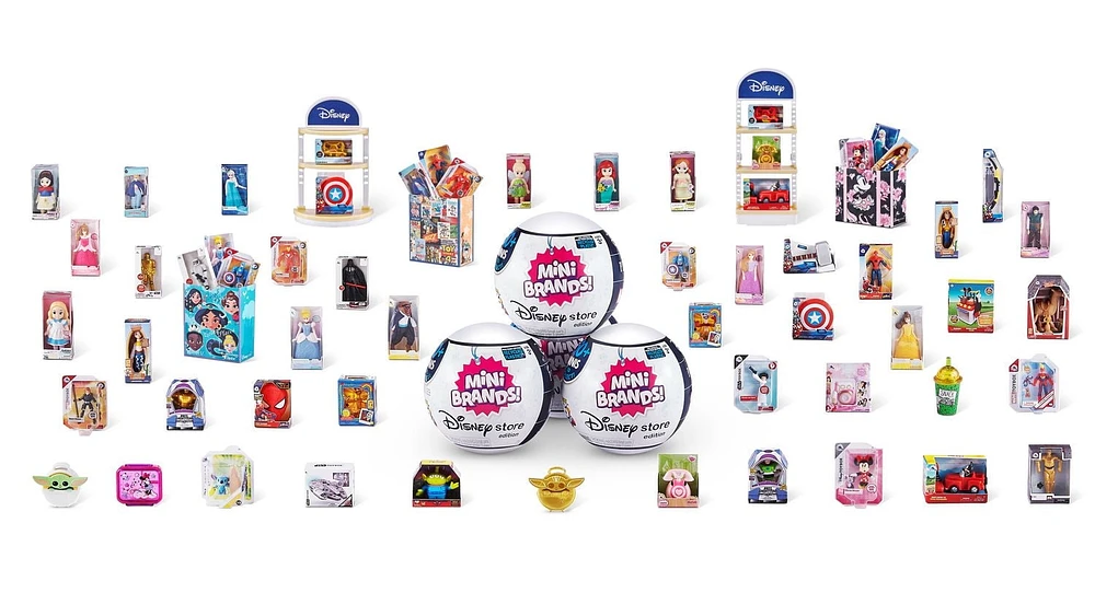5 Surprise Mini Brands Disney Store Series 1 Mystery Capsule Collectible Toy