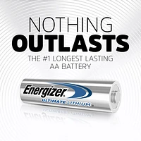 Energizer Ultimate Lithium AA Batteries (4 Pack), Double A Batteries, Batteries