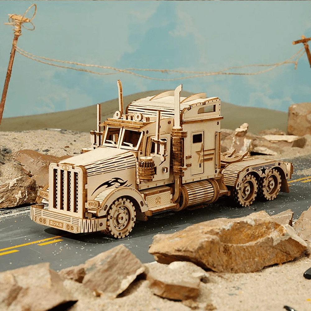 ROKR Heavy Truck Scale Model 3D Wooden Puzzle MC502