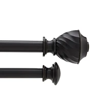 Tringle double Urn de 66" à 120" Nickel