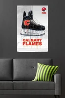 NHL Calgary Flames - Drip Skate 21 Wall Poster, 22.375" x 34"