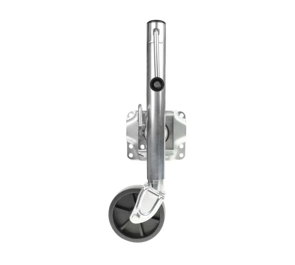 Blue Dog Marine Cric de remorque de bateau avec roue, cric de remorque pivotant robuste de 1 500 lb – élévateur de 10", cric de langue de remorque ou camping-car de levage, remorque, yacht