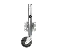 Blue Dog Marine Cric de remorque de bateau avec roue, cric de remorque pivotant robuste de 1 500 lb – élévateur de 10", cric de langue de remorque ou camping-car de levage, remorque, yacht