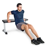 CAP Strength Banc de musculation plat utilitaire (capacité de poids de 600 lb), gris