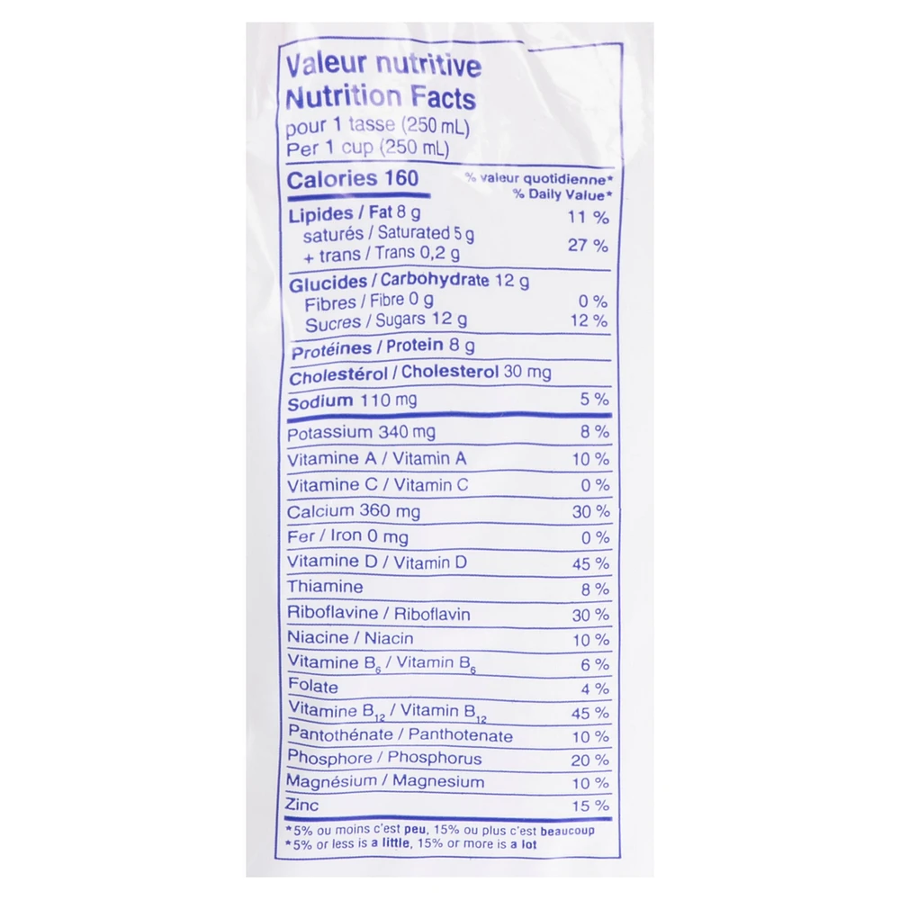 Maison Riviera Lait 3,25% 4L Sac Laiterie Chalifoux Lait 3,25%
