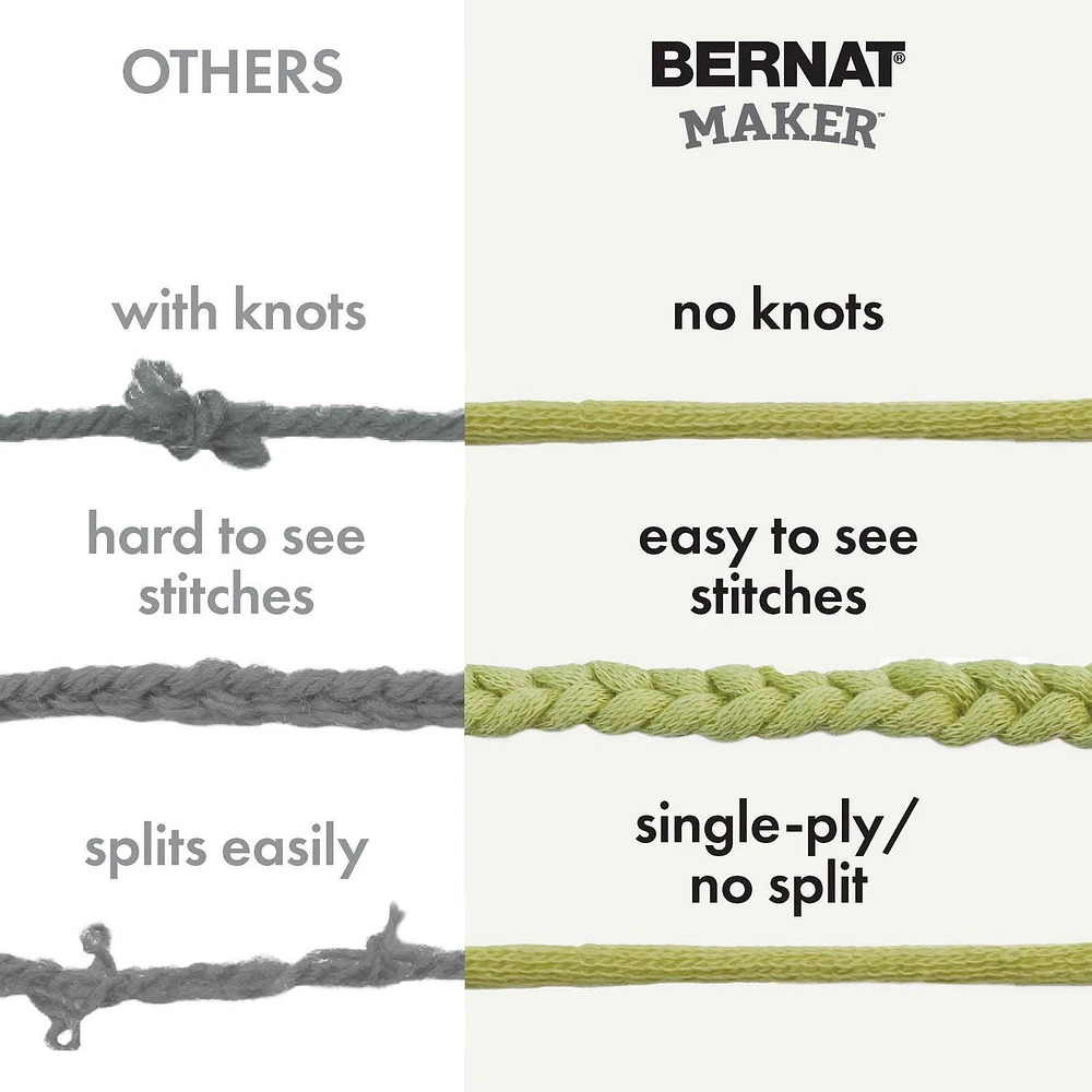 Bernat® Maker™ #5 Bulky Cotton Yarn, 8.8oz/250g 317 Yards